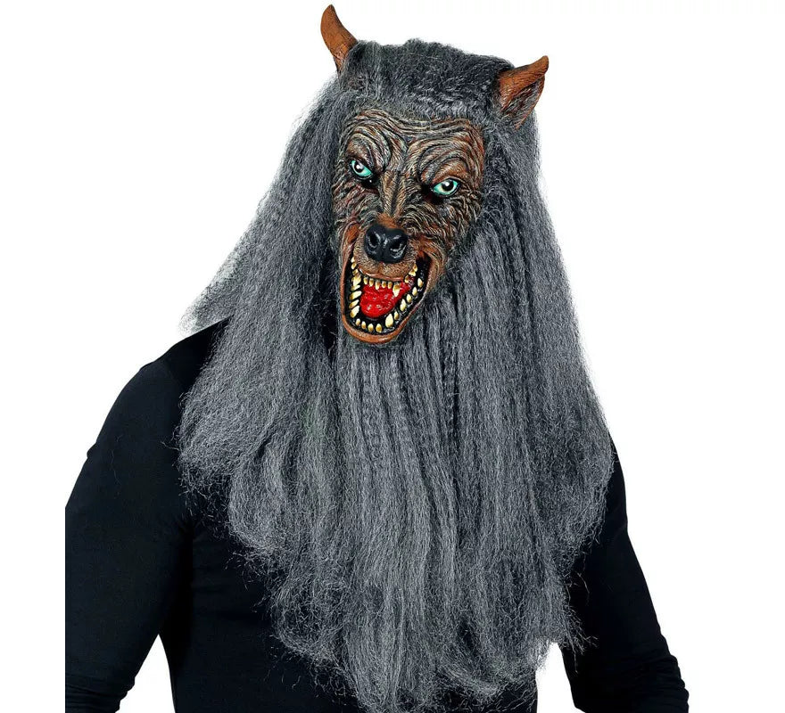 Máscara de Hombre Lobo con Pelo