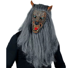 Masque de loup-garou avec cheveux