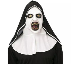 Masque de nonne démoniaque blanche adulte