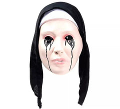 Masque de Nonne Crying Blood latex noir