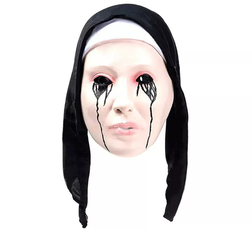 Translation missing: fr.Máscara de Monja Llorando Sangre negra látex