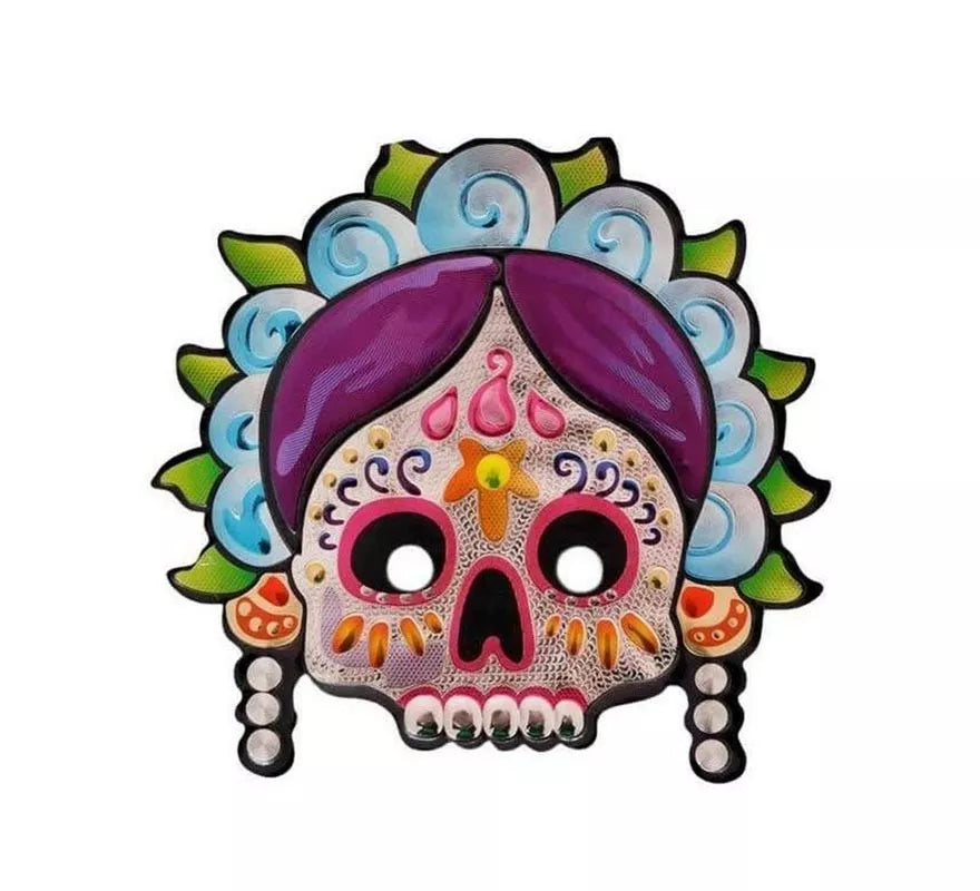 Translation missing: fr.Máscara de Mujer Día de los Muertos Metálica