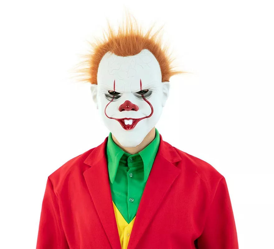 Máscara de Payaso de Plástico Diabólico