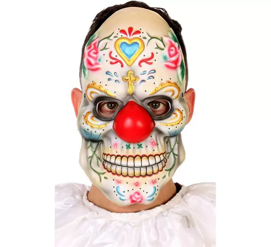 Translation missing: fr.Máscara de Payaso del Día de los Muertos para adultos