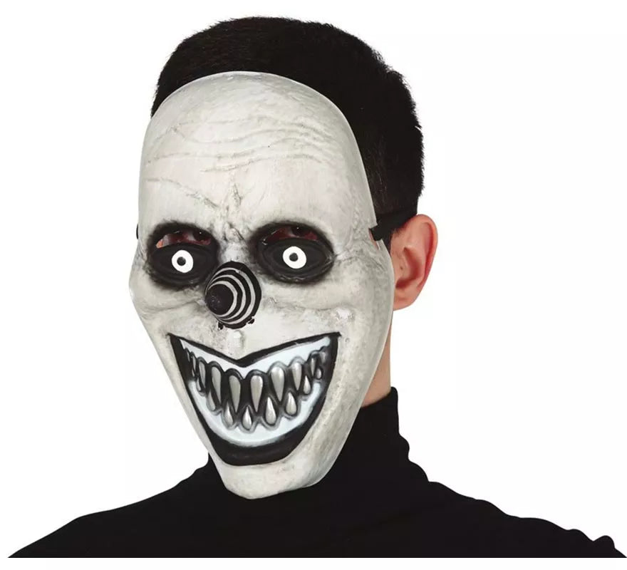 Translation missing: fr.Máscara de Payaso Sonriente Gris de PVC