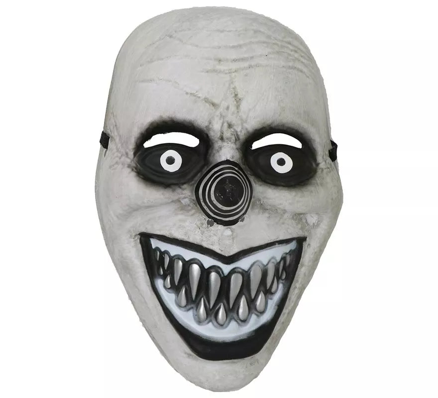 Translation missing: fr.Máscara de Payaso Sonriente Gris de PVC