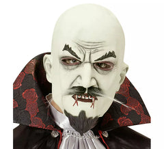 Masque de vampire chauve avec moustache et bouc