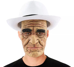 Masque de vieil homme avec chapeau