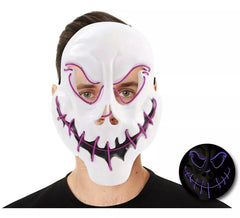 Masque squelette Evil Jack avec tube lumineux