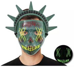 Masque de la Statue de la Liberté avec tube lumineux
