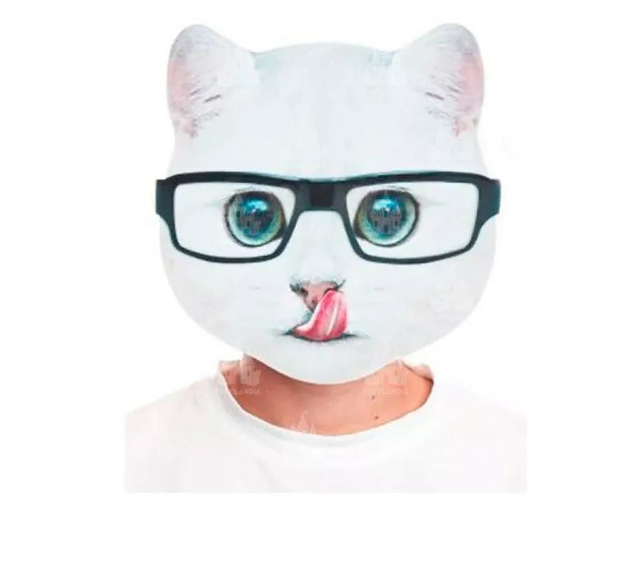 Translation missing: fr.Máscara Gato gafas negras estampado