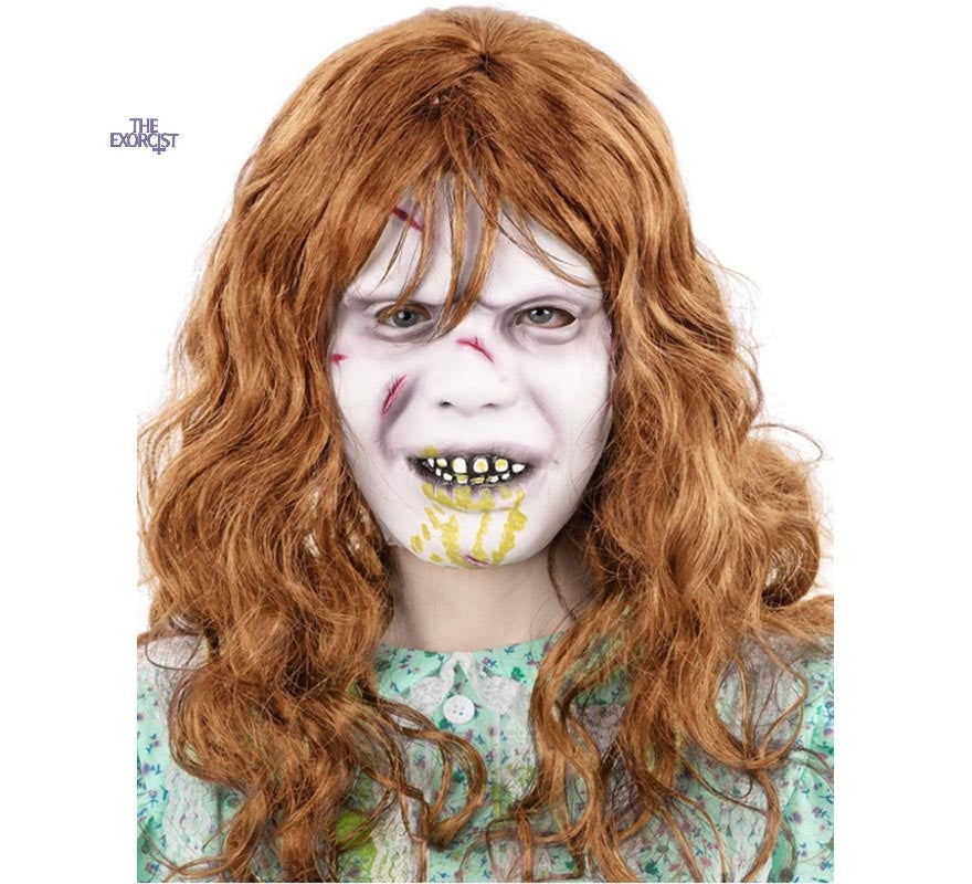 Translation missing: fr.Máscara Látex con pelo de Regan la Niña de El exorcista
