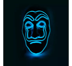 Dalí et La Casa de Papel Masque LED Bleu