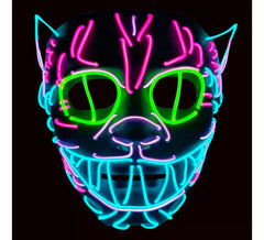Masque LED chat néon