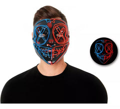 Masque LED Bicolor Sinister avec lumière en plastique