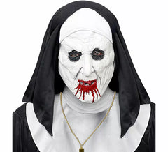 Masque de nonne maudite avec coiffe
