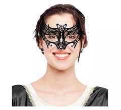 Masque de chauve-souris en dentelle noire adulte