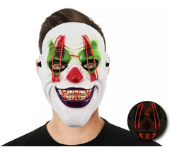 Masque de clown avec tube lumineux
