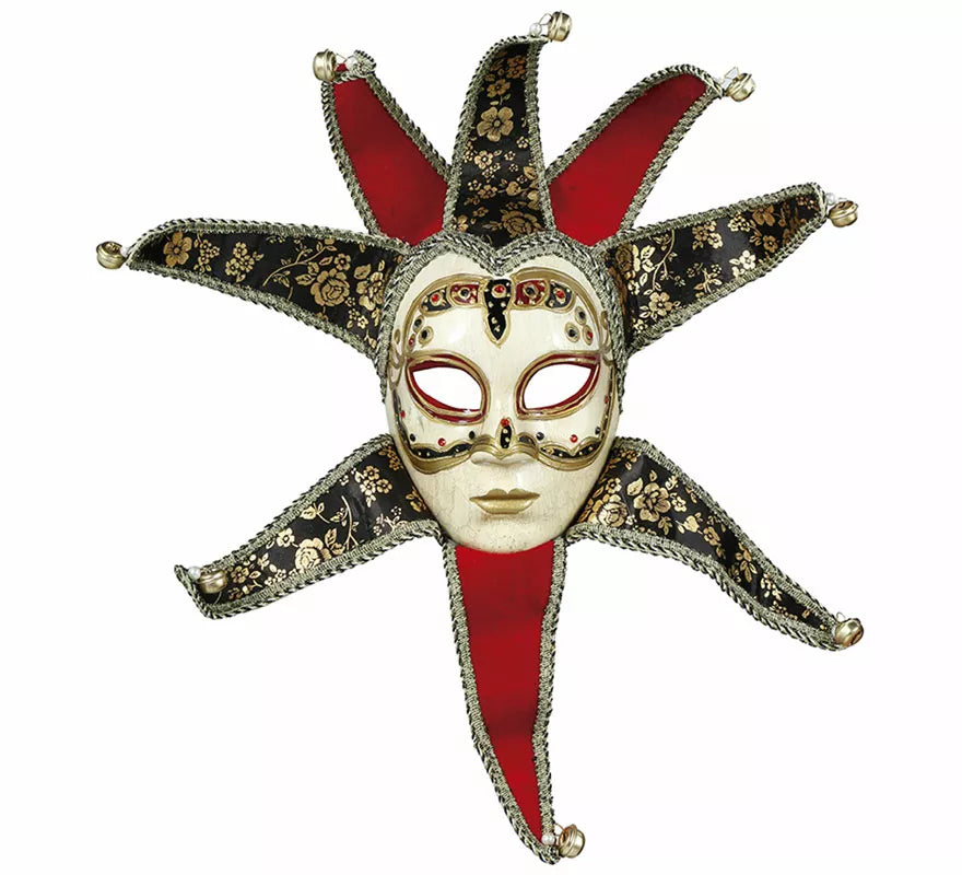 Máscara Veneciana Roja de Mujer