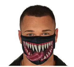 Masque 3 plis en tissu Fangs géants adultes