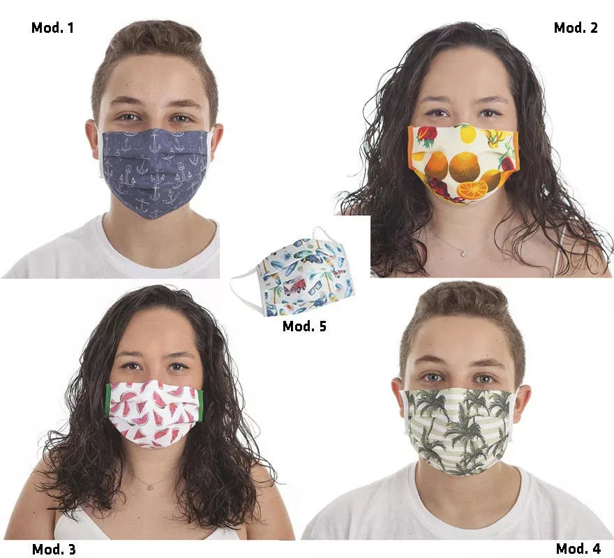 Translation missing: fr.Mascarilla Higiénica estampados de verano 3 Filtros en diferentes modelos