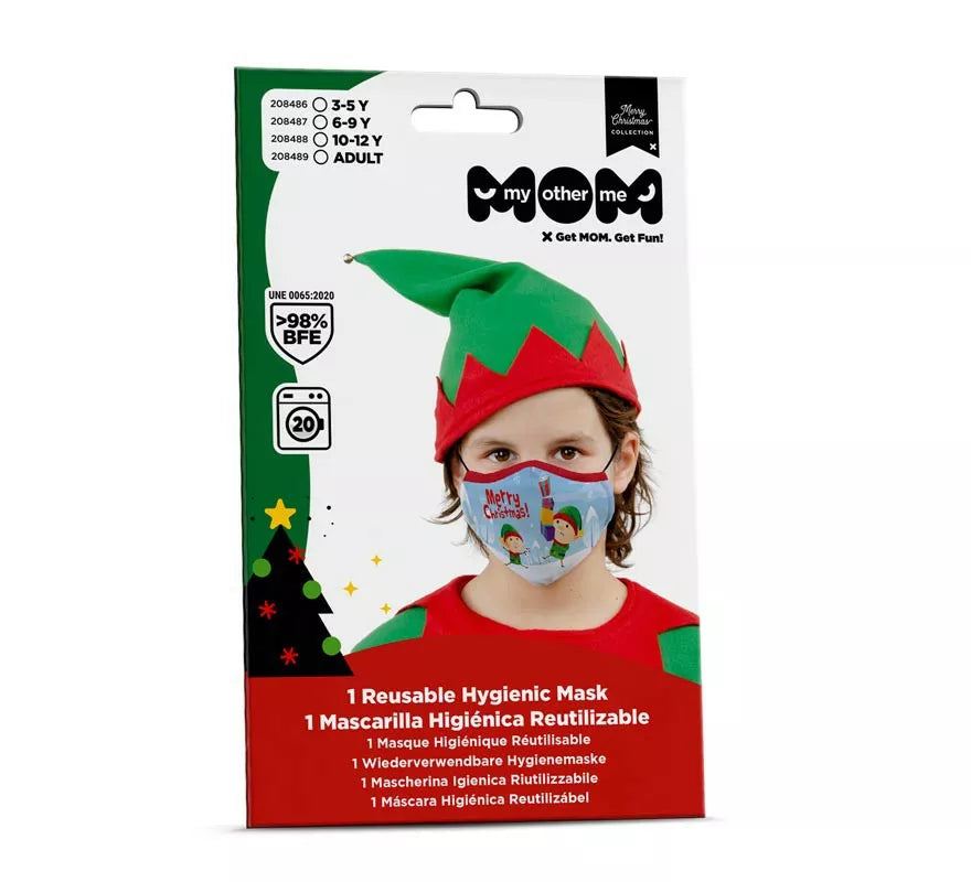 Translation missing: fr.Mascarilla higiénica infantil Elfos Navidad