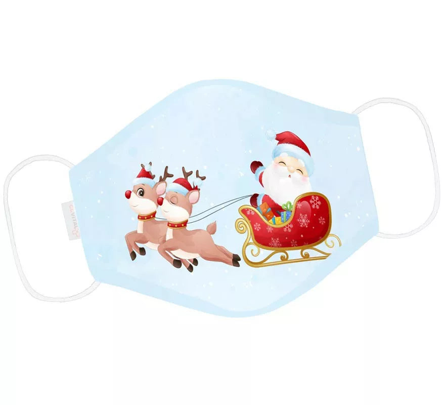 Translation missing: fr.Mascarilla Higiénica Infantil Protectora Papá Noel Trineo