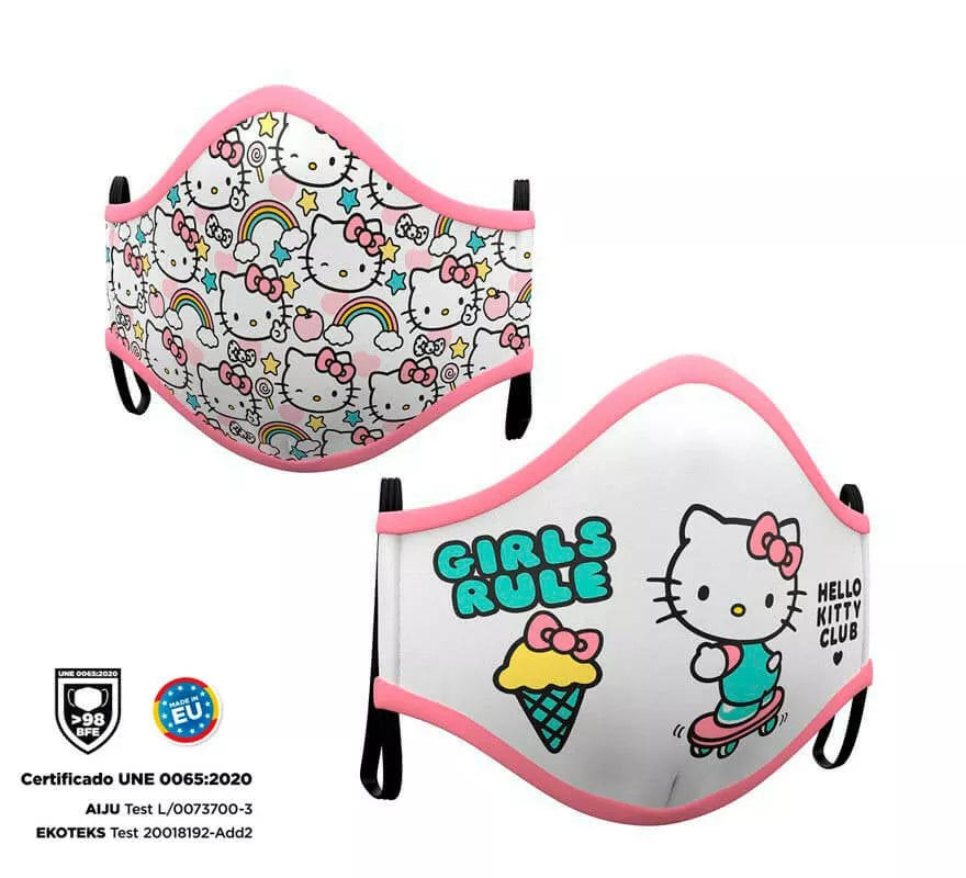 Translation missing: fr.Mascarilla higiénica para adultos Hello Kitty Pack de 2