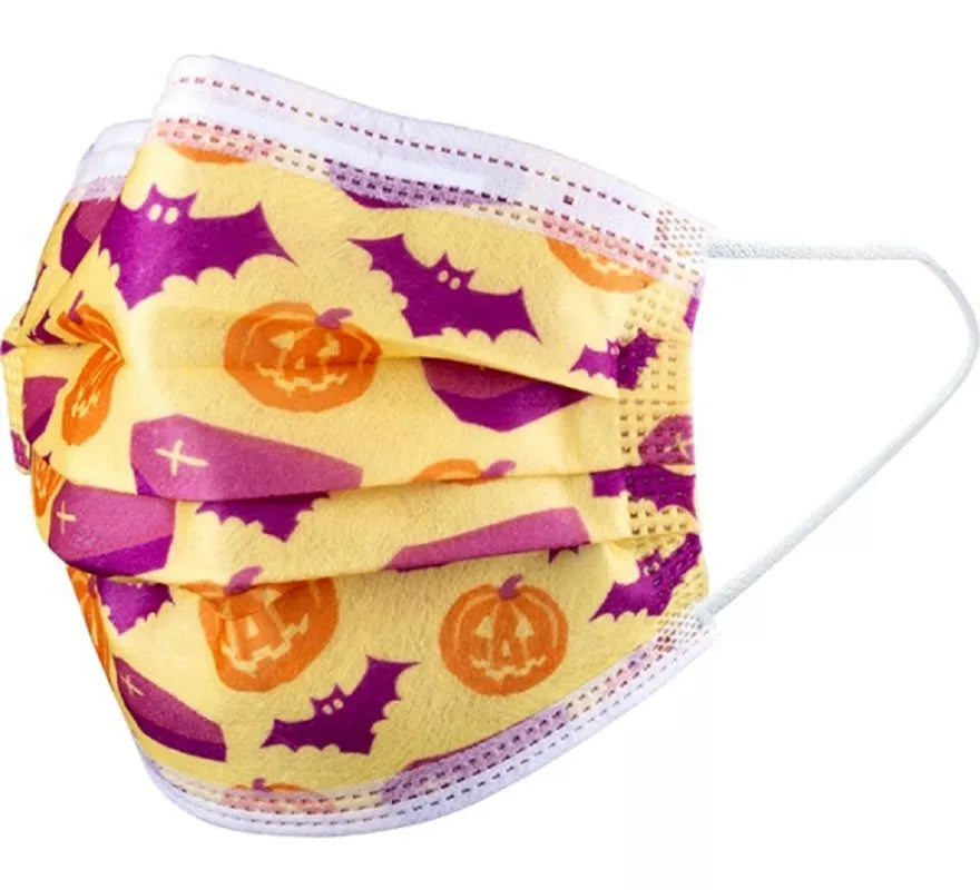 Translation missing: fr.Mascarilla Higiénica Triple Capa Halloween amarilla infantil