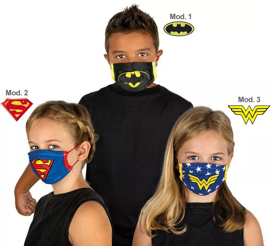 Translation missing: fr.Mascarilla Infantil Higiénica Dc Comics Liga de la Justicia