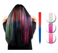 Fil dégradé rougeâtre avec clip de couleurs assorties