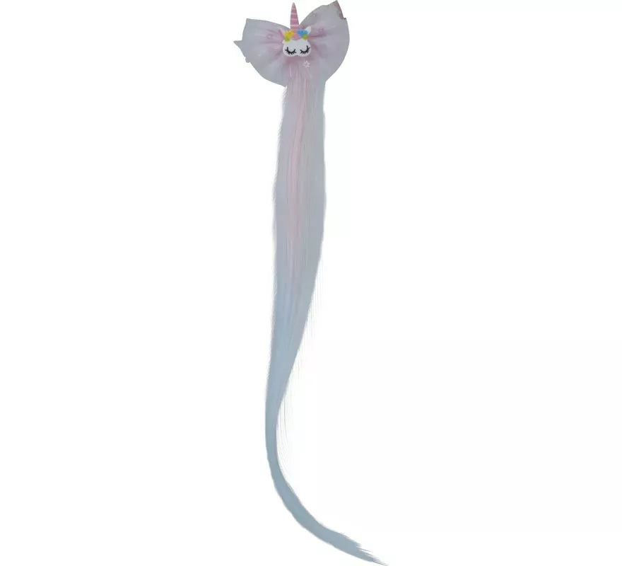 Translation missing: fr.Mechón rosa con Unicornio de 35 cm