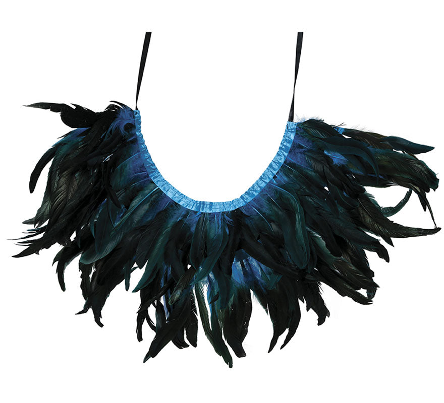Translation missing: fr.Media Capa de Plumas azul y negro adulto