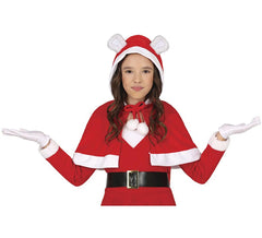 Demi-Cape de Noël avec oreilles d'ours pour enfants