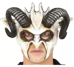 Demi-masque de chèvre avec cornes