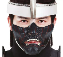 Demi-masque de guerrier japonais