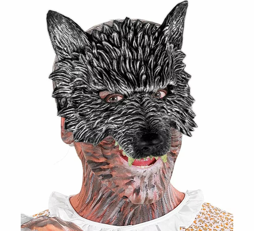 Media Máscara de Lobo gris