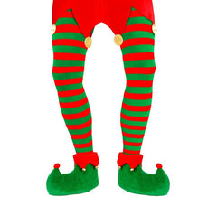 Chaussettes rayées vertes et rouges pour hommes