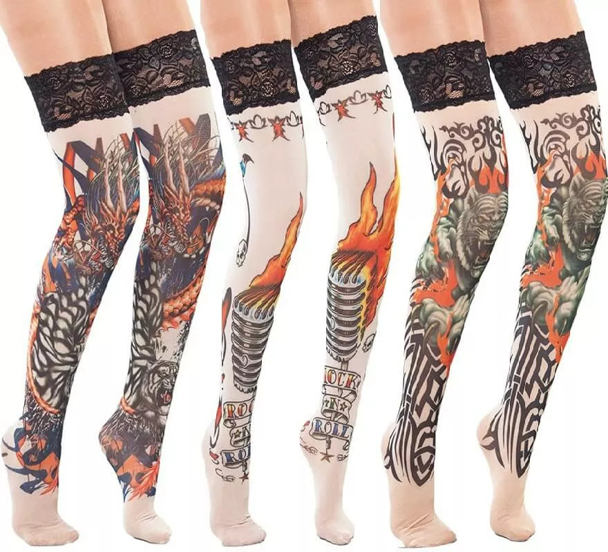 Translation missing: fr.Medias con Tatuajes 3 Modelos surtidos