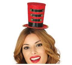 Mini-Chapeau Haut-de-forme de Majorette Rouge