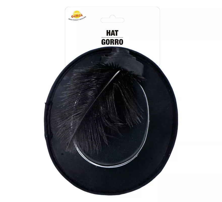 Translation missing: fr.Mini Chistera Negra con Plumas