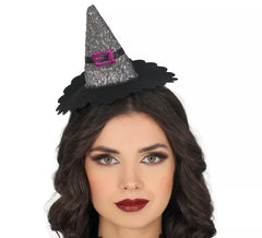 Mini chapeau de sorcière argenté