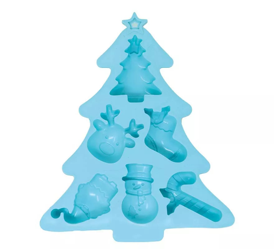 Translation missing: fr.Molde Árbol Navideño para 6 Galletas de silicona de 20x23 cm