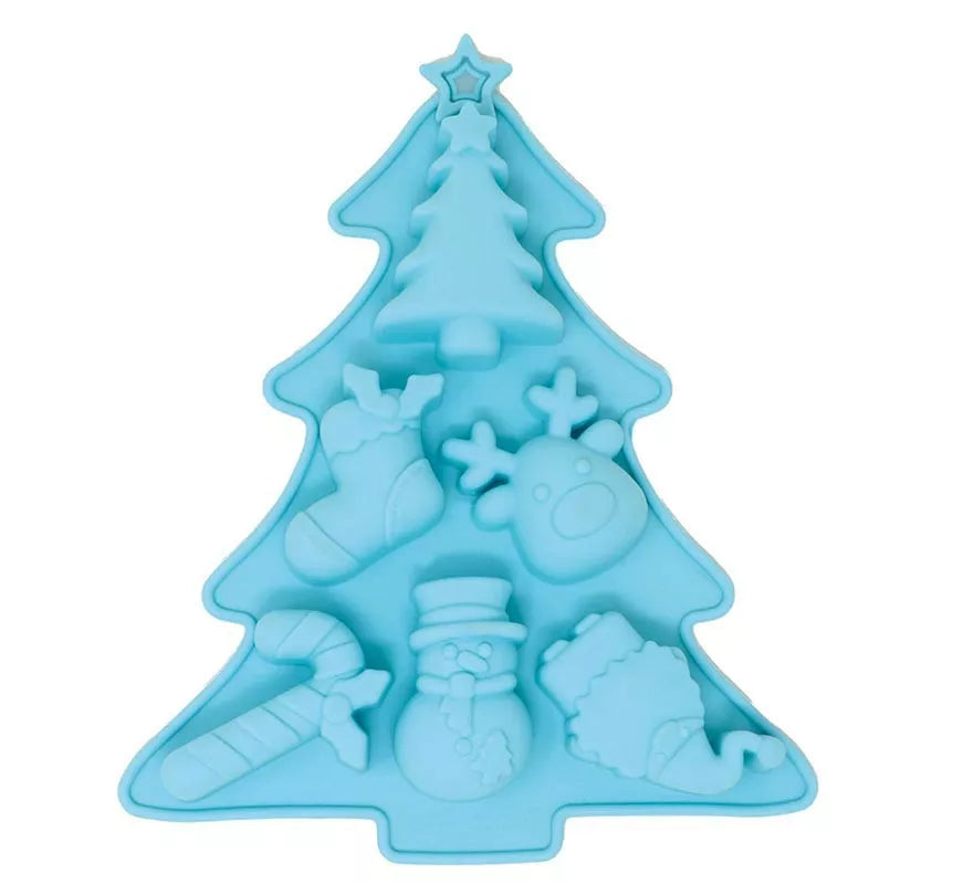 Translation missing: fr.Molde Árbol Navideño para 6 Galletas de silicona de 20x23 cm