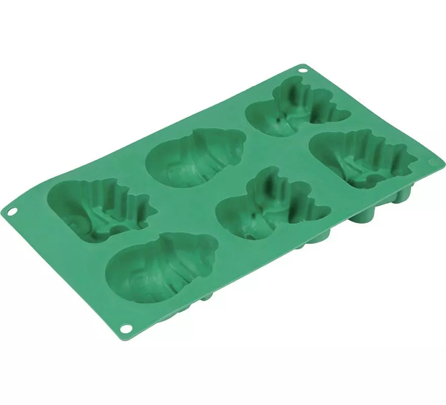 Translation missing: fr.Molde de Silicona verde para 6 Galletas de Navideñas de 17x29 cm