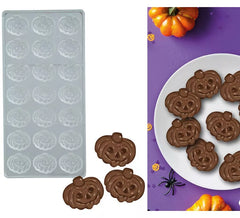 Moule pour 21 citrouilles en chocolat 27,5x13 cm