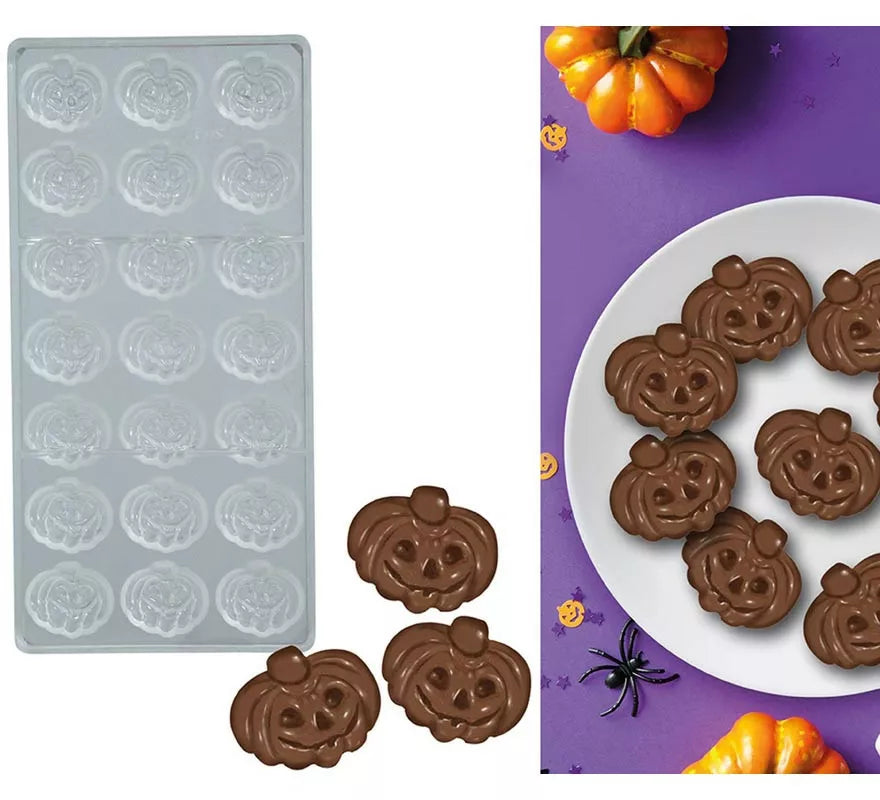 Translation missing: fr.Molde para 21 Calabazas de Chocolate 27.5x13 cm