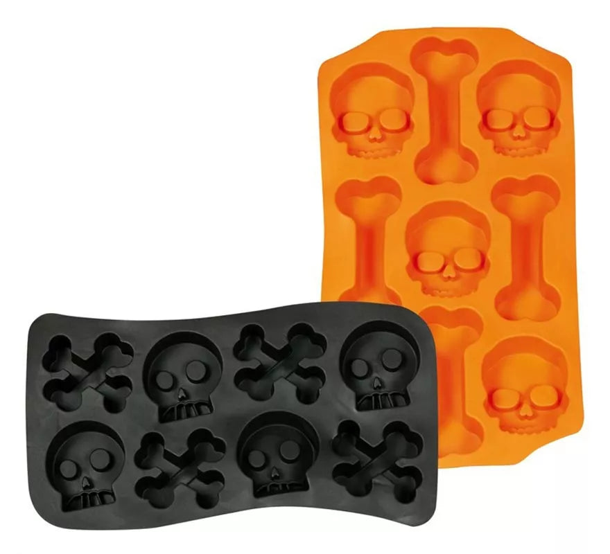 Moldes de Cubitos Halloween en 2 Modelos Surtidos 12x22 cm