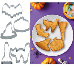 Moules en métal pour 5 biscuits d'Halloween