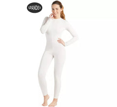 Justaucorps ou Combinaison Spandex Super Élastique Blanc pour femme